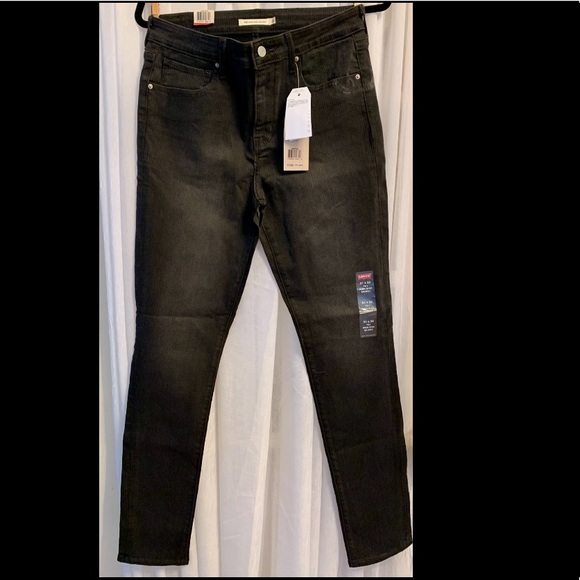 Levi’s 721 High Rise Skinny Black Jeans w/ stripes - Picture 4 of 9